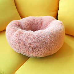 Round Plush Dog Bed for Deep Sleep