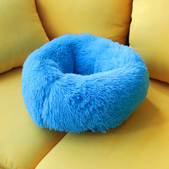 Round Plush Dog Bed for Deep Sleep