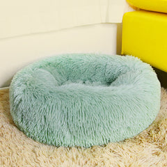 Round Plush Dog Bed for Deep Sleep